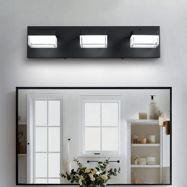 1-100.jpg Modern Led Vanity Light for Bathroom Transparent Acrylic Matt Black 3 Light Over Mirror Vanity Light