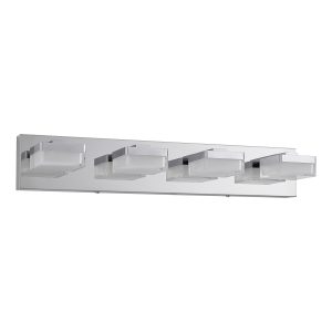 1-103.jpg Modern Chrome LED Vanity Light, 4-Lights Wall Sconce for Bathroom and Mirror, Sleek Minimalist Design, Energy-Efficient, Easy to Install