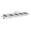 Modern Chrome LED Vanity Light, 5-Lights Wall Sconce for Bathroom and Mirror, Sleek Minimalist Design, Energy-Efficient, Easy to Install
