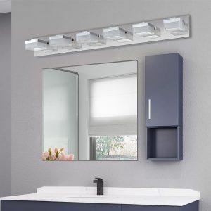 1-107.jpg Modern 6-Light Chrome LED Vanity Mirror Light Fixture For Bathrooms And Makeup Tables
