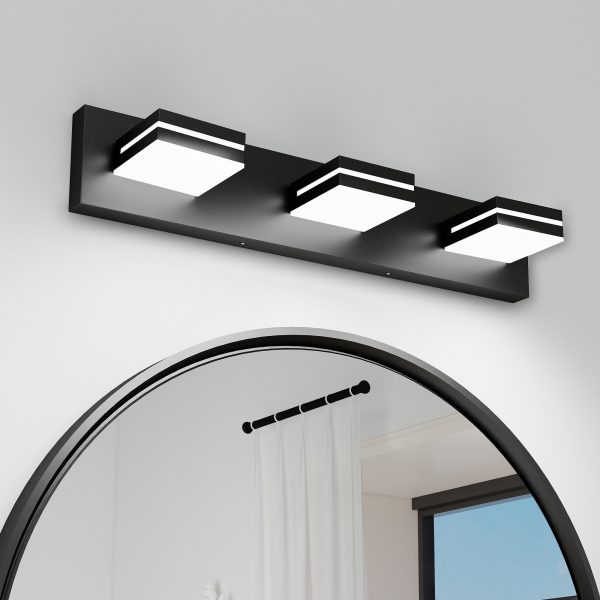 Modern Chrome LED Vanity Light, 3-Lights Wall Sconce for Bathroom and Mirror, Sleek Minimalist Design, Energy-Efficient, Easy to Install