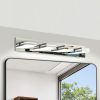 Modern Chrome LED Vanity Light, 4-Lights Wall Sconce for Bathroom and Mirror, Sleek Minimalist Design, Energy-Efficient, Easy to Install