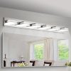 Modern Chrome LED Vanity Light, 6-Lights Wall Sconce for Bathroom and Mirror, Sleek Minimalist Design, Energy-Efficient, Easy to Install