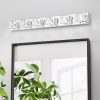 41" Modern Crystal 6-Light LED Wall Sconce C Elegant Chrome Bathroom Vanity Light with Clear Crystal Shades for Bathroom, Bedroom, or Hallway