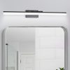 43 Inch Modern LED Bathroom Vanity Light C Sleek Black Metal Wall Light for Mirror, Dressing Room or Sink Area