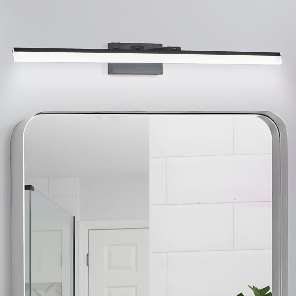 43 Inch Modern LED Bathroom Vanity Light C Sleek Black Metal Wall Light for Mirror, Dressing Room or Sink Area