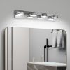 1-129.jpg LED Vanity Lights 28in Bathroom Lights Fixtures over Mirror 4 Light LED Lighting Fixture for Bathroom 18W Mirror Lighting Fixture Modern Bath Light Bar Chrome Bath