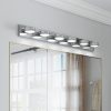 1-131.jpg LED Vanity Lights 43in Bathroom Lights Fixtures over Mirror 6 Light LED Lighting Fixture for Bathroom 18W Mirror Lighting Fixture Modern Bath Light Bar Chrome Bath