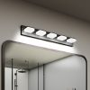 1-134.jpg LED Modern Bathroom Vanity Light Fixtures (5-Light, 32-Inch), Matte Black Modern Acrylic Bathroom Wall Lighting Fixtures Over Mirror (Cool White 6000K)
