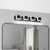 4 Lights Modern Black Vanity Light Up and Down Black Bathroom Lighting Fixtures LED Bathroom Wall Light Over Mirror 6000K