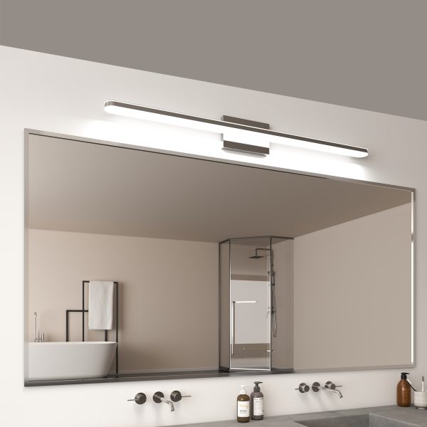 Modern LED Vanity Lights for Bathroom 40IN 24W Daylight White Chrome Light Fixtures Bathroom Lights Over Mirror Vanity Lighting Fixtures Vanity Light