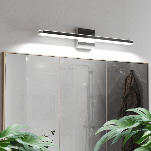 1-142.jpg Modern Bathroom Light Fixtures Dimmable LED Vanity Lights Chrome Lamps for Bathover Mirror 24 Inch Vanity Sconces Indoor 12W Bar Lighting for Bathrooms Restroom Bedroom 6000K Wall Light for Bathroom