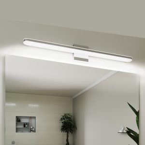 1-143.jpg Modern LED Vanity Lights for Bathroom 32IN 16W Daylight White Chrome Light Fixtures Bathroom Lights Over Mirror Vanity Lighting Fixtures Vanity Light