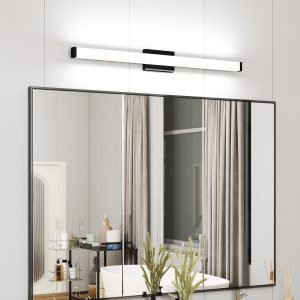 Black Modern Bathroom Light Fixtures Over Mirror 41 inch LED Vanity Lights Bar for Bath