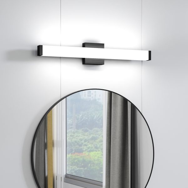1-146.jpg Bathroom Vanity Light Black - 25 inch Modern Vanity Lights for Bathroom - 14W LED Bath Lights Over Mirror Cool White Light 6000K