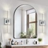 17"(H) Contemporary Crystal Wall Light, Chrome Finish with Bubble Crystal, 2-Light Sconce for Bathroom, Bedroom, Hallway C Modern Indoor Lighting Fixture