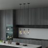 Raindrop Pendant Lights, Modern Black Pendant Lights for Kitchen Island, Dining Room Light Fixture Raindrop Chandelier, Chandelier for Living Room Hallway,Not including The Bulb