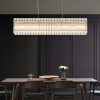 1-223.jpg Modern Rectangular Crystal Glass Chandelier, 10-Lights Glod Chandelier Lighting Contemporary Pendant Ceiling Light Fixture for Dining Room Living Room Kitchen Island