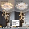 1-243.jpg Low Profile Caged Ceiling Fan with Lights Remote Control, Embedded modern industrial ceiling fan