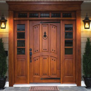 21"(H) 1-Pack Outdoor Wall Lantern Light C Vintage Black Metal & Clear Glass Sconce with Decorative Scroll Design for Porch, Patio, and Garden Lighting (Bulb Not Included)