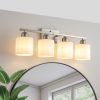 1-42.jpg Brushed Nickel Bathroom Light Fixtures, 4-Light Modern Vanity Light Over Mirror, Wall Sconces with Milky White Frosted Glass Shades, E26 Socket (Bulbs Not Included)