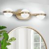 1-58.jpg Bathroom Vanity Light, LED 3 Bulb Crystal Sand Acrylic Shades, Wall Mounted Decorative Lighting Fixture, Suitable for Bathroom Vanity Mirror (Champagne Gold)