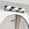 1-79.jpg LED 21 Inch Vanity Light White Round Acrylic 3 Light with Black Base Bathroom Wall Lighting Fixture