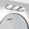 1-80.jpg LED Modern 3 Light White Rotating Oval Acrylic with Chrome Base 21 Inch Vanity Light Over Mirror Lighting Fixture
