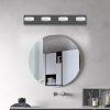 29" Modern 4-Light LED Vanity Light, Sleek Black Bathroom Wall Light Fixture for Mirror, Shower, and Bathroom Decor