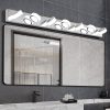52" Modern 7-Light LED Vanity Light Fixture - Chrome Finish with Acrylic Light Shades - Energy-Efficient Bathroom Wall Sconce - Dimmable for Mirror, Shower, and Bathroom Decor