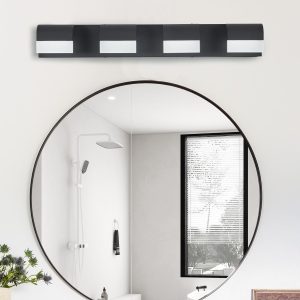 1-91.jpg 4-Light Acrylic Matte Black Bathroom Vanity Mirror Light