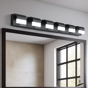 1-95.jpg Modern Bathroom Vanity Lighting 6-Light LED Vanity Lights Over Mirror Bath Wall Lighting