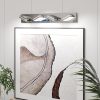 Modern Chrome LED Vanity Light, 4-Lights Wall Sconce for Bathroom and Mirror, Sleek Minimalist Design, Energy-Efficient, Easy to Install
