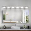 Modern Chrome LED Vanity Light, 6-Lights Wall Sconce for Bathroom and Mirror, Sleek Minimalist Design, Energy-Efficient, Easy to Install