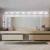 Modern Chrome LED Vanity Light, 8-Lights Wall Sconce for Bathroom and Mirror, Sleek Minimalist Design, Energy-Efficient, Easy to Install