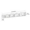 Modern Crystal 5-Light LED Wall Sconce C Elegant Chrome Bathroom Vanity Light with Clear Crystal Shades for Bathroom, Bedroom, or Hallway