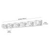 41" Modern Crystal 6-Light LED Wall Sconce C Elegant Chrome Bathroom Vanity Light with Clear Crystal Shades for Bathroom, Bedroom, or Hallway