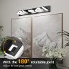 2-128.jpg LED Modern Bathroom Vanity Light Fixtures (5-Light, 32-Inch), Matte Black Modern Acrylic Bathroom Wall Lighting Fixtures Over Mirror (Cool White 6000K)