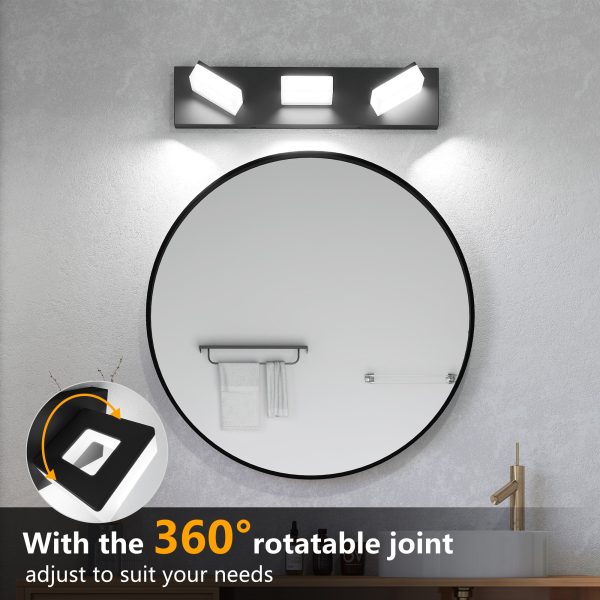 2-129.jpg LED Modern Bathroom Vanity Light Fixtures (6-Light, 39-Inch), Matte Black Modern Acrylic Bathroom Wall Lighting Fixtures Over Mirror (Cool White 6000K)