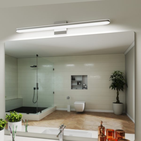 Modern LED Vanity Lights for Bathroom 32IN 16W Daylight White Chrome Light Fixtures Bathroom Lights Over Mirror Vanity Lighting Fixtures Vanity Light