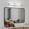 2-141.jpg Bathroom Vanity Light Brushed Nickel Square LED 25 inch 14W 6000K Cool White Light Wall Bar Lighting Fixtures Over Mirror (Brushed Nickel, 25in)