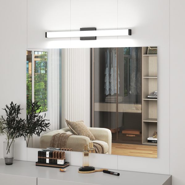 Bathroom Vanity Light Black - 33 inch Modern Vanity Lights for Bathroom - 18W LED Bath Lights Over Mirror Cool White Light 6000K