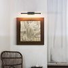 Picture Light Battery Operated with Remote, LED Black Art Lights for Paintings Rechargeable Dimmable and Timer, 16in Wall Sconce for Art Painting Gallery Adjustable Swing Arm for Display