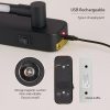 Rechargeable Wall Lights with Remote Control - LED Picture Lights for Bedroom - Wireless Magnetic Clip- On Art Light Fixtures - 3CCT-Dimmable in Black