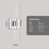 17"(H) Contemporary Crystal Wall Light, Chrome Finish with Bubble Crystal, 2-Light Sconce for Bathroom, Bedroom, Hallway C Modern Indoor Lighting Fixture