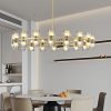 Modern 36" Gold Round Chandelier Light Fixture, K9 Crystal Chandeliers for Dining Room, Living Room, Dining Room Chandeliers Over Table, Chandelier for Bedroom, Foyer, Includes 36XG4 Bulbs
