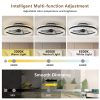 20" Smart Silent Ceiling Fan with Light C Flush Mount LED Fan Lamp with Hidden Blades and Natural Airflow System, Designed for Bedroom, Kids' Room and Study Room