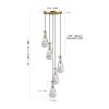 2-186.jpg 5 Light Cluster Pendant Light, Brass High Ceiling Chandeliers Adjustable, Living Room Pendant Light, Foyer Chandeliers, Stairwell Pendant Lights,E12 not Including Bulb