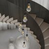7 Light Dining Room Pendant Light, Large Chandelier Adjustable Hanging Line, Black Living Room Pendant Light, Foyer Chandelier, Stairwell Pendant Lights, Bedroom Chandeliers