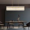 2-212.jpg Modern Rectangular Crystal Glass Chandelier, 10-Lights Glod Chandelier Lighting Contemporary Pendant Ceiling Light Fixture for Dining Room Living Room Kitchen Island